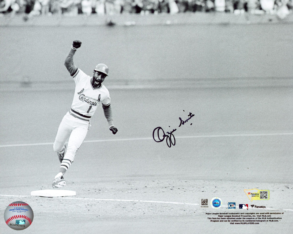 Cardinals Ozzie Smith Authentic Signed 8x10 Horizontal Photo Fanatics #B530112