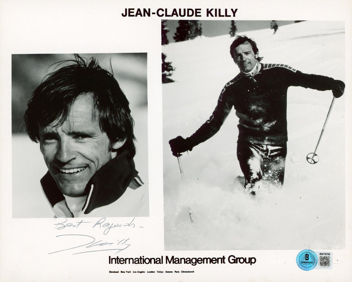 Jean-Clade Killy "Best Regards" Authentic Signed 8x10 Photo BAS #BW70760