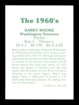 Barry Moore Autographed 1981 TCMA Card #360 Washington Senators "Best Wishes" SKU #171832