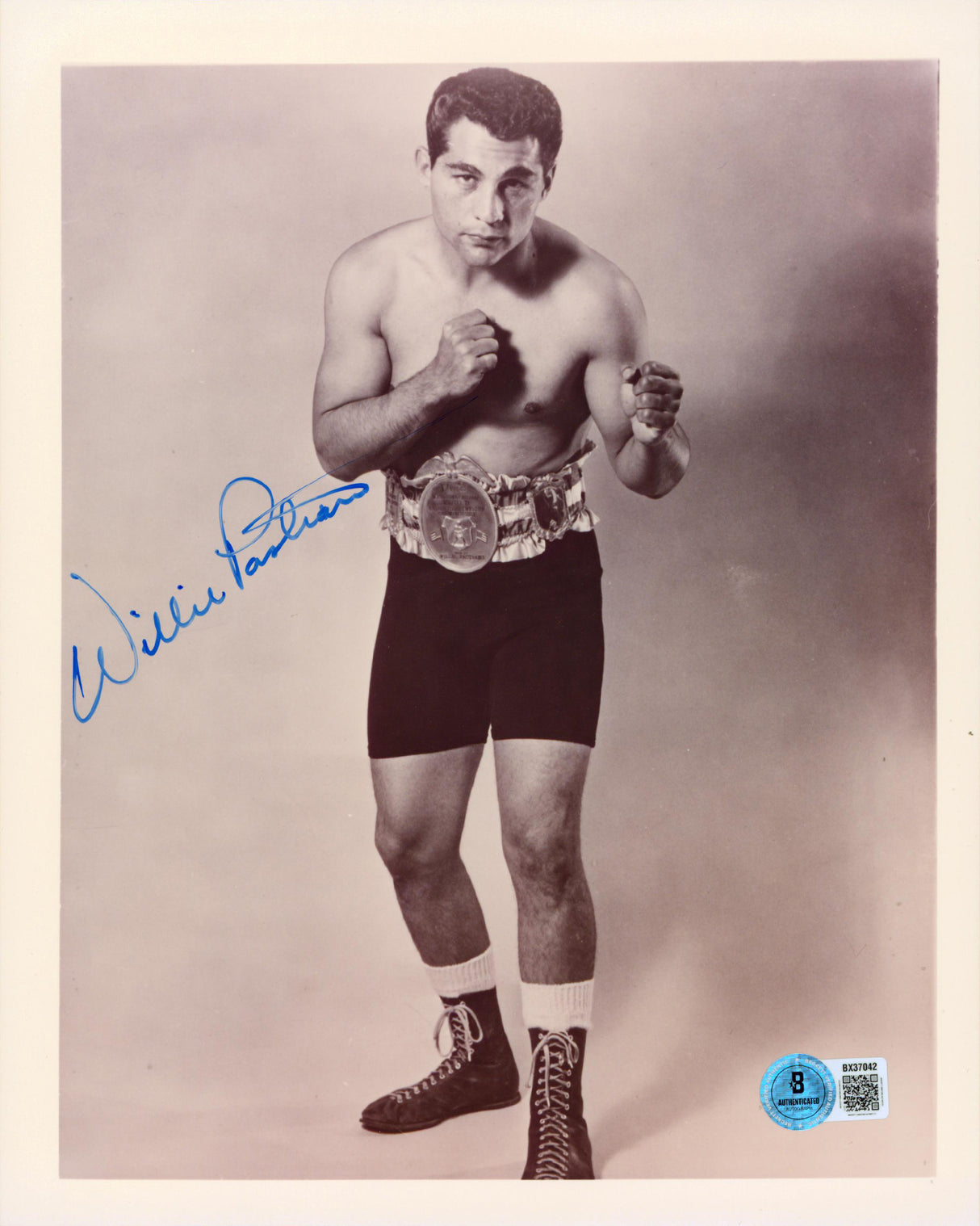 Willie Pastrano Authentic Signed 8x10 Vertical Photo Autographed BAS #BX37042