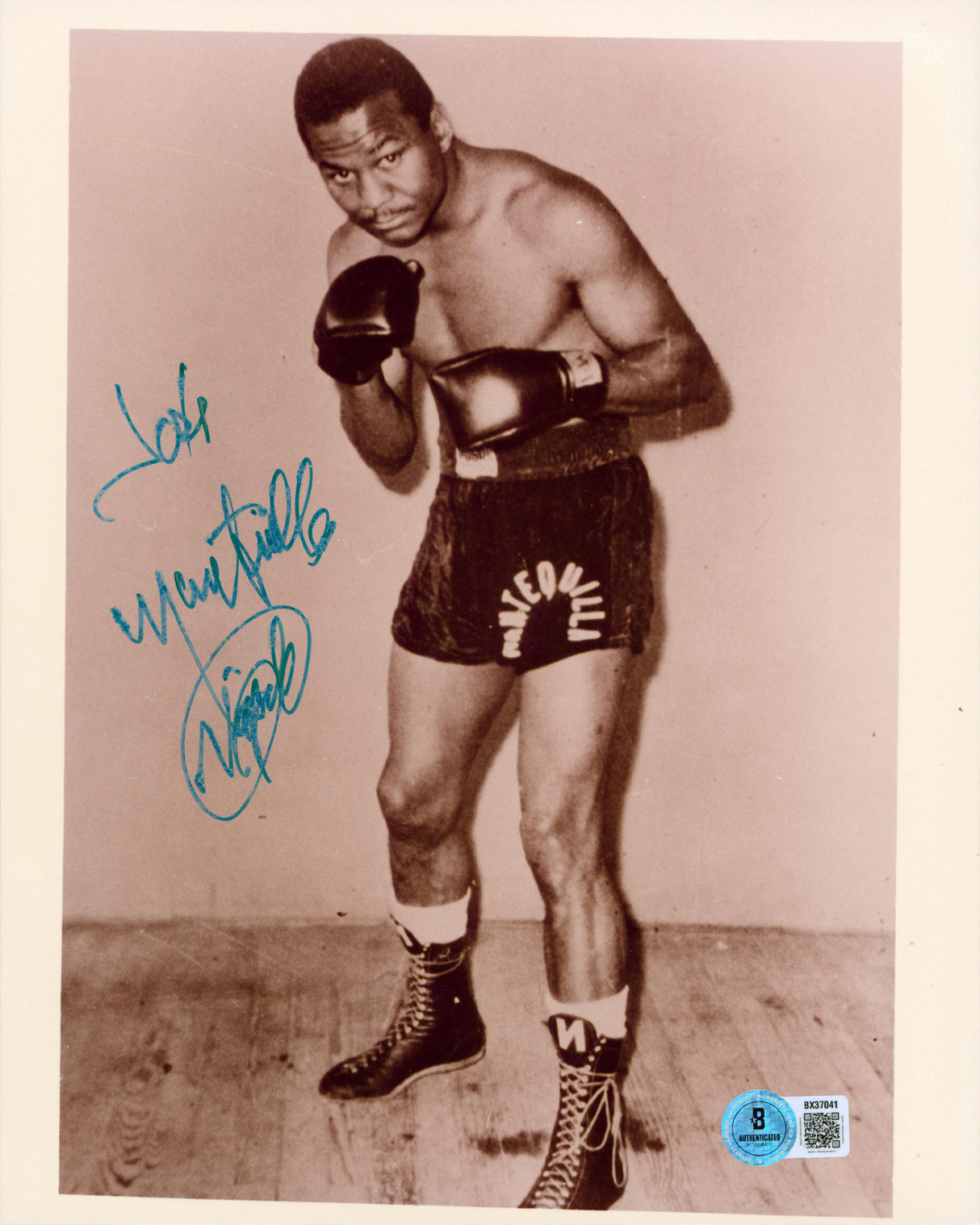Jose Napoles Mantequilla Authentic Signed 8x10 Vertical Photo BAS #BX37041