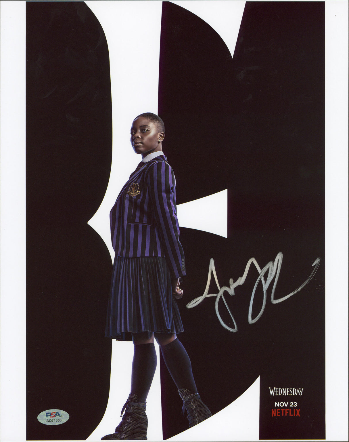 Joy Sunday Wednesday Authentic Signed 11x14 Vertical Photo PSA/DNA #aq71653
