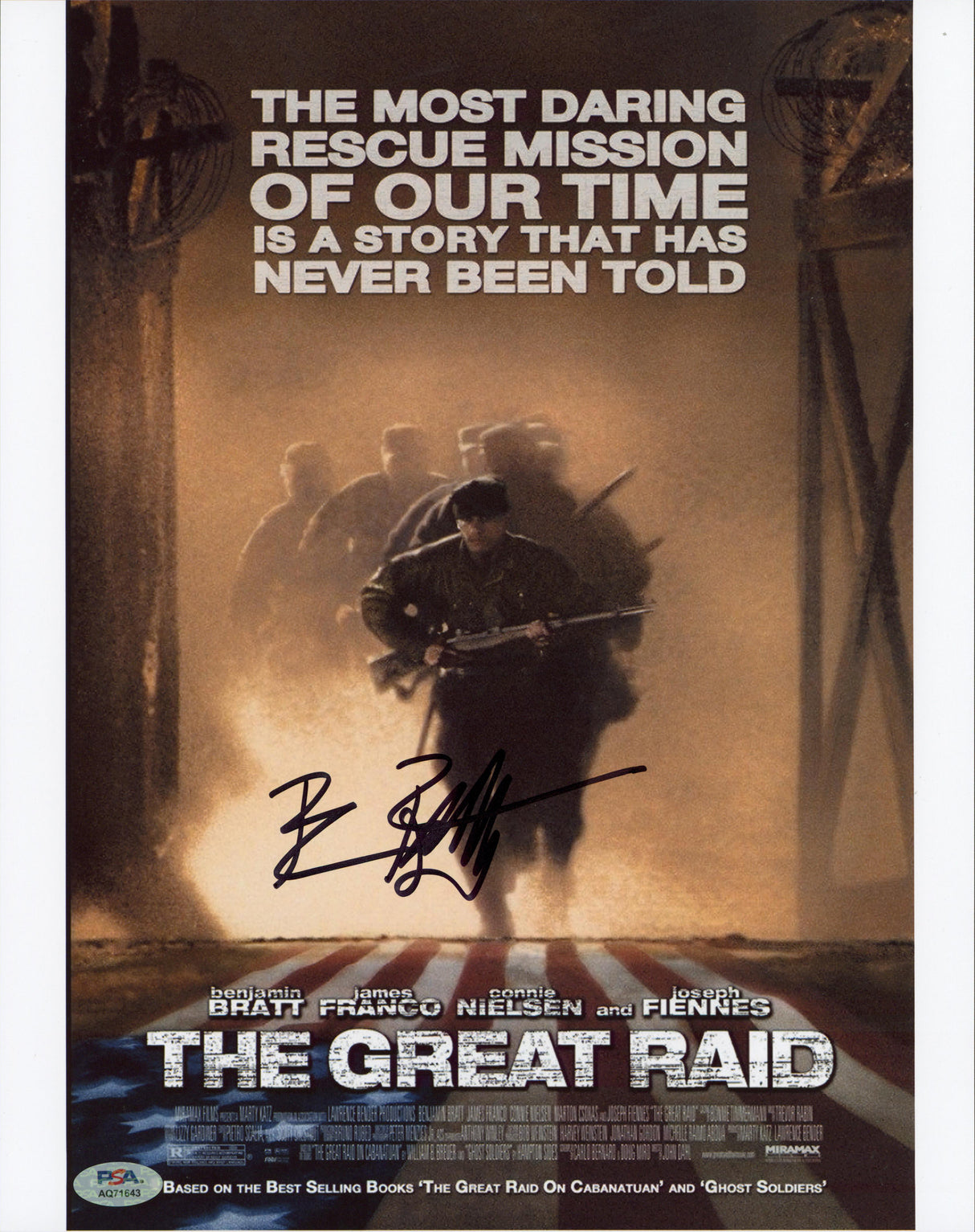 Benjamin Bratt The Great Raid Authentic Signed 11x14 Vertical Photo PSA #AQ71643