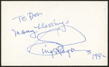 Ginger Rogers Kitty Foyle "Many Blessings" Signed 3x5 Index Card BAS #BW71051