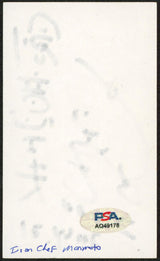 Masaharu Morimoto Iron Chef Signed 3x5 Index Card Autographed PSA/DNA #AQ49178