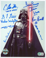 Star Wars (7) Prose, Nelson, Muir Signed 8x10 Official Pix Darth Vader Photo BAS