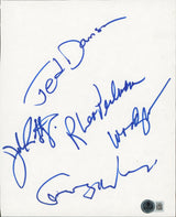 Cheers (5) Danson, Wendt, Harrelson, Perlman & Ratzenberger Signed 8x10 Page BAS