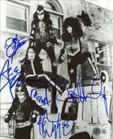 KISS (4) Simmons, Stanley, Criss & Frehley Signed 8x10 Photo BAS #AE17502