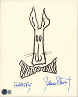 James Stewart "Harvey" Authentic Signed 8x10 Sketch Harvey BAS #AE16990