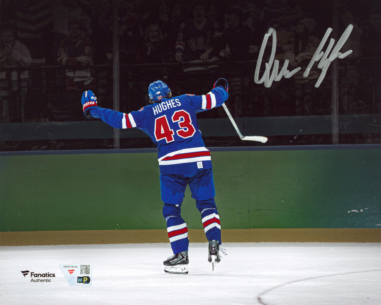 Quinn Hughes Team USA Authentic Signed 8x10 Horizontal Photo Fanatics