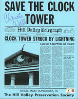 Claudia Wells Back To The Future Signed Replica Save The Clock Tower Flyer BAS 2