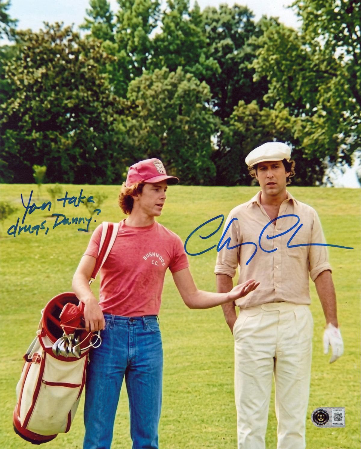 Chevy Chase Caddyshack "You Take Drugs, Danny?" Signed 11x14 Photo BAS #4W981953