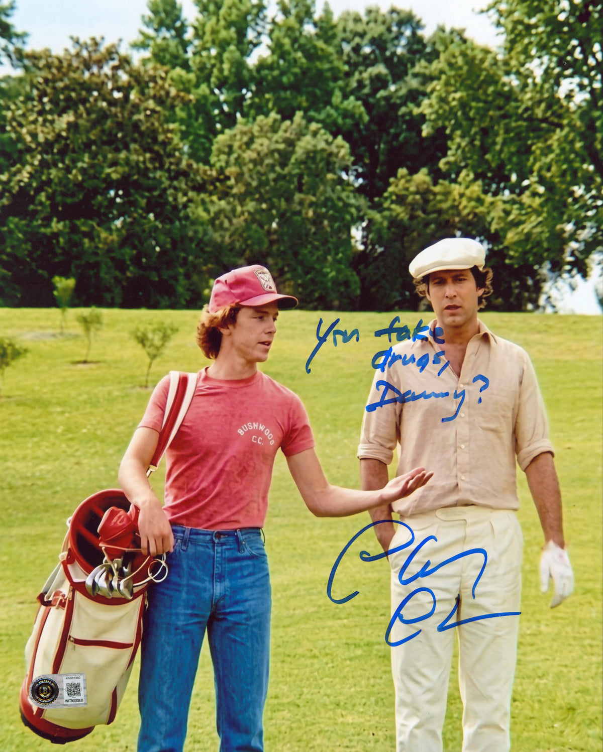 Chevy Chase Caddyshack "You Take Drugs, Danny?" Signed 11x14 Photo BAS #4W981960