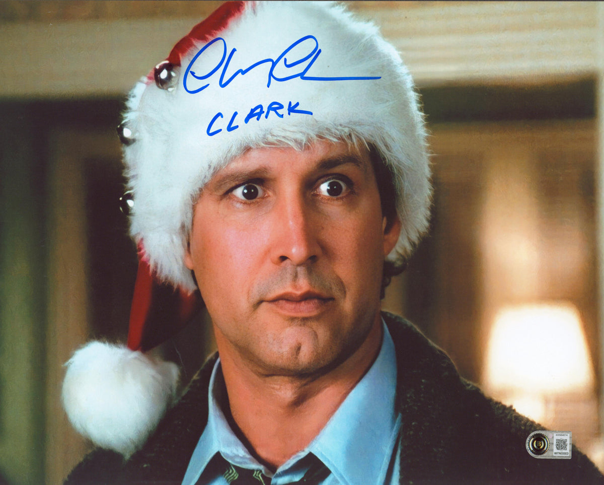 Chevy Chase Christmas Vacation "Clark" Signed 11x14 Photo BAS Witness #4W984674