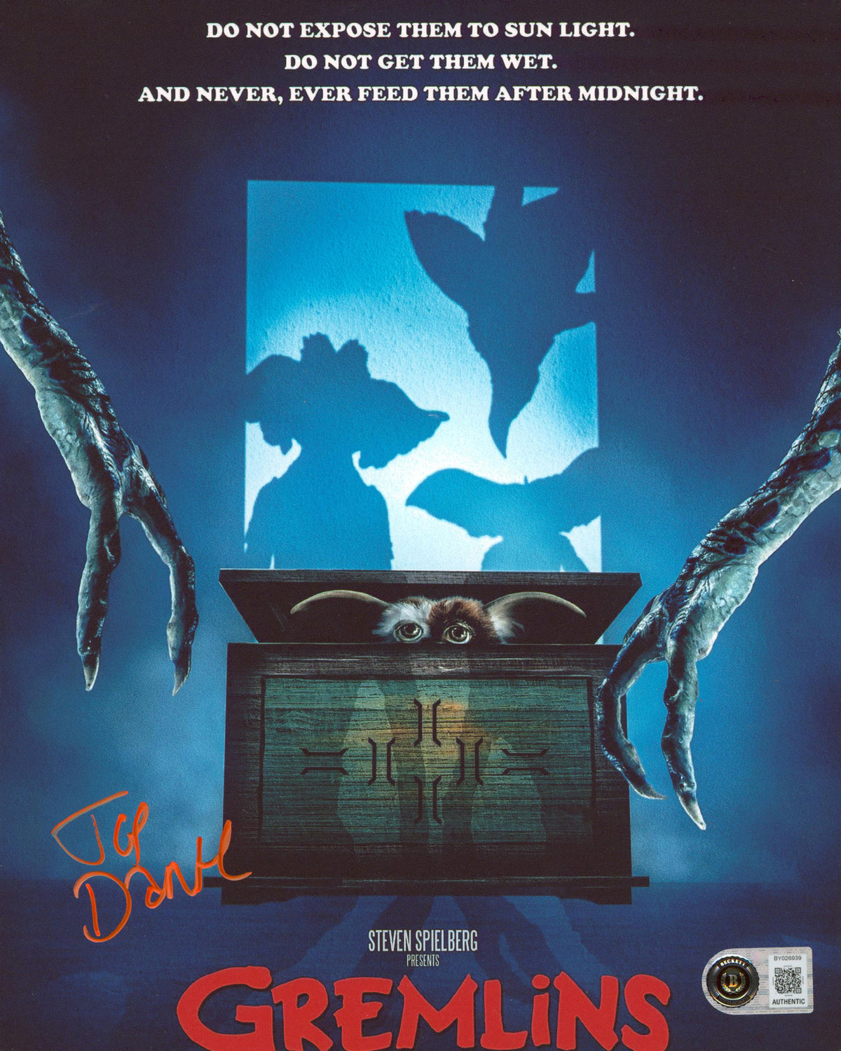 Joe Dante Gremlins Authentic Signed 8x10 Vertical Photo Autographed BAS 15
