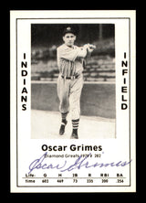 Oscar Grimes Autographed 1979 Diamond Greats Card #282 Cleveland Indians SKU #188876