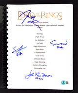 LOTR (4) Wood, Astin, Serkis & Rhys-Davies Signed Movie Script BAS #BV98761