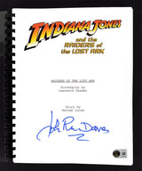 John Rhys-Davies Indiana Jones Raiders of the Lost Ark Signed Movie Script BAS W