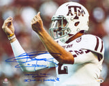 Texas A&M Johnny Manziel "3x Inscribed" Signed 11x14 Photo JSA Witness #WC808977