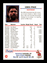 Greg Page Autographed 1991 Kayo Rookie Card #138 Four Champ SKU #167220