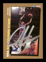 Dennis Rodman Autographed 1992-93 Fleer Card #261 Detroit Pistons SKU #190471