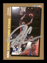 Dennis Rodman Autographed 1992-93 Fleer Card #261 Detroit Pistons SKU #190473