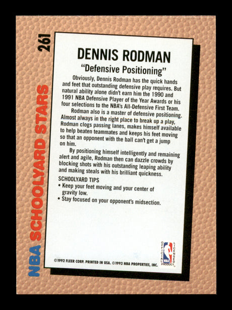 Dennis Rodman Autographed 1992-93 Fleer Card #261 Detroit Pistons SKU #190473