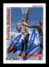 Dennis Rodman Autographed 1992-93 Hoops Card #302 Detroit Pistons SKU #190483