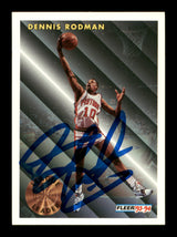 Dennis Rodman Autographed 1993-94 Fleer Card #227 Detroit Pistons SKU #190498