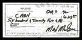 Max McGee Autographed 2.75x6 Check Green Bay Packers SKU #174017