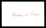 Malcolm W. Eason Autographed 3x5 Index Card Chicago Cubs SKU #174135