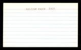 Malcolm W. Eason Autographed 3x5 Index Card Chicago Cubs SKU #174135