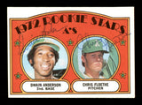 Dwain Anderson & Chris Floethe Autographed 1972 Topps Rookie Card #268 Oakland A's SKU #167544