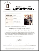 Brooklyn Dodgers Legends Autographed 8x10 Photo With 4 Signatures Including Sandy Koufax Beckett BAS #AC95487