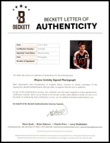 Wayne Gretzky Autographed 8x10 Photo Edmonton Oilers Beckett BAS #AC95498