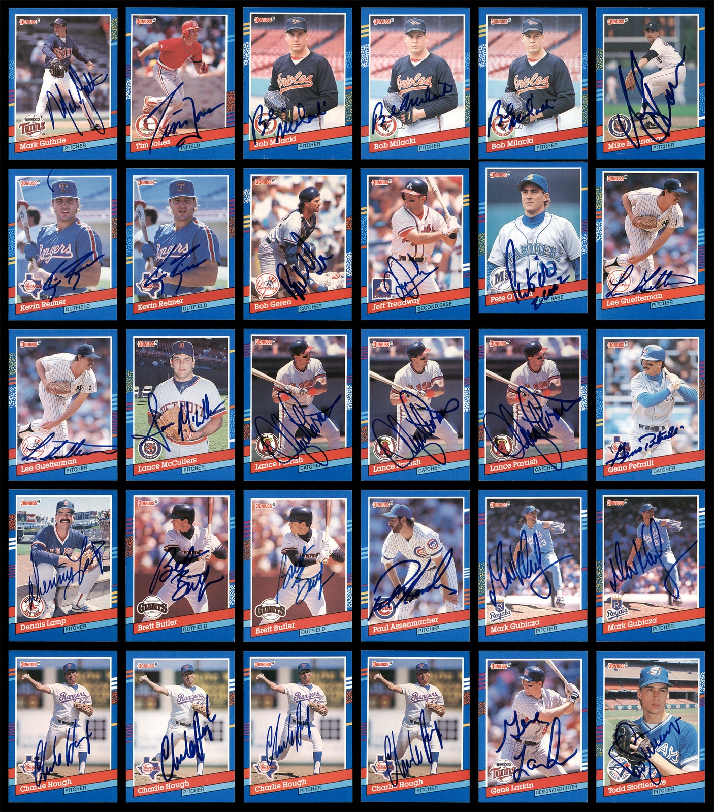 1991 Donruss Baseball Autographed Cards Lot Of 318 SKU #185532
