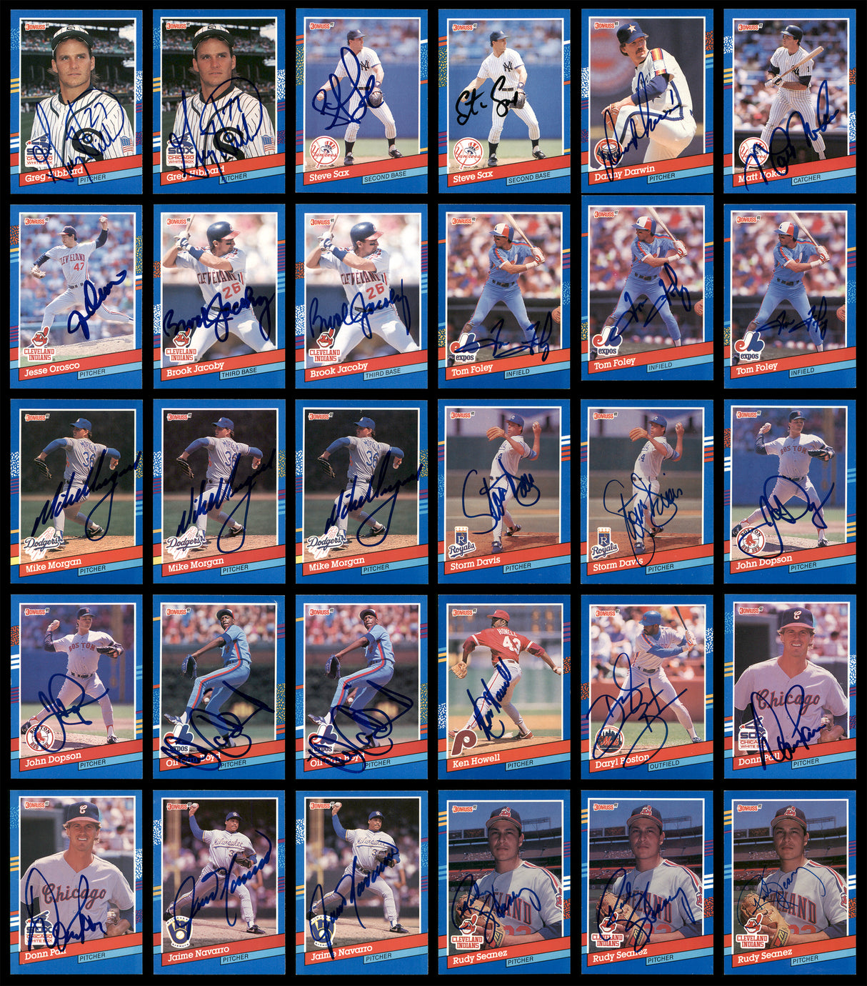 1991 Donruss Baseball Autographed Cards Lot Of 318 SKU #185532