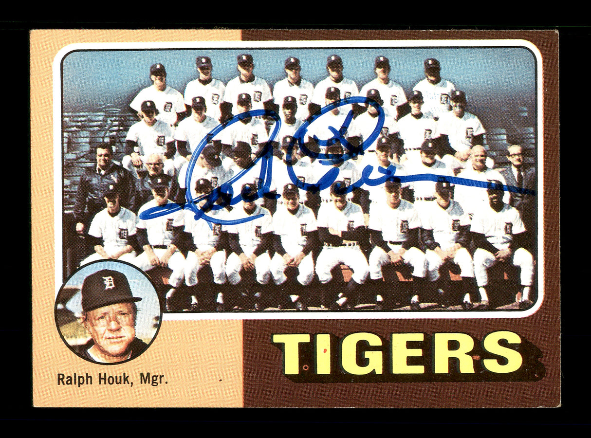 Jack Pierce Autographed 1975 Topps Team Card #18 Detroit Tigers SKU #168334