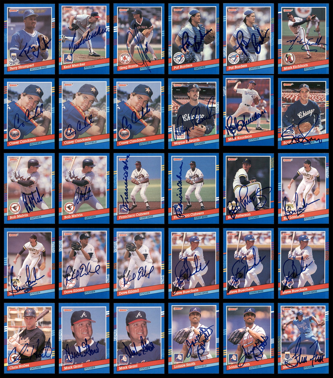 1991 Donruss Baseball Autographed Cards Lot Of 318 SKU #185532