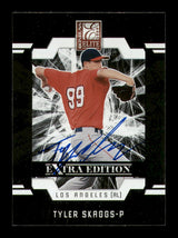 Tyler Skaggs Autographed 2009 Donruss Elite Rookie Card #21 Los Angeles Angels Lot Of 10 SKU #181278