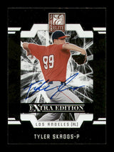 Tyler Skaggs Autographed 2009 Donruss Elite Rookie Card #21 Los Angeles Angels Lot Of 10 SKU #181278