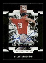 Tyler Skaggs Autographed 2009 Donruss Elite Rookie Card #21 Los Angeles Angels Lot Of 10 SKU #181278
