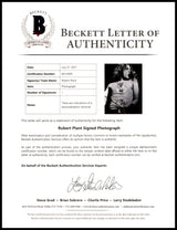 Robert Plant Autographed 8x10 Photo Led Zeppelin (Removed Personalization) Beckett BAS #AA10405