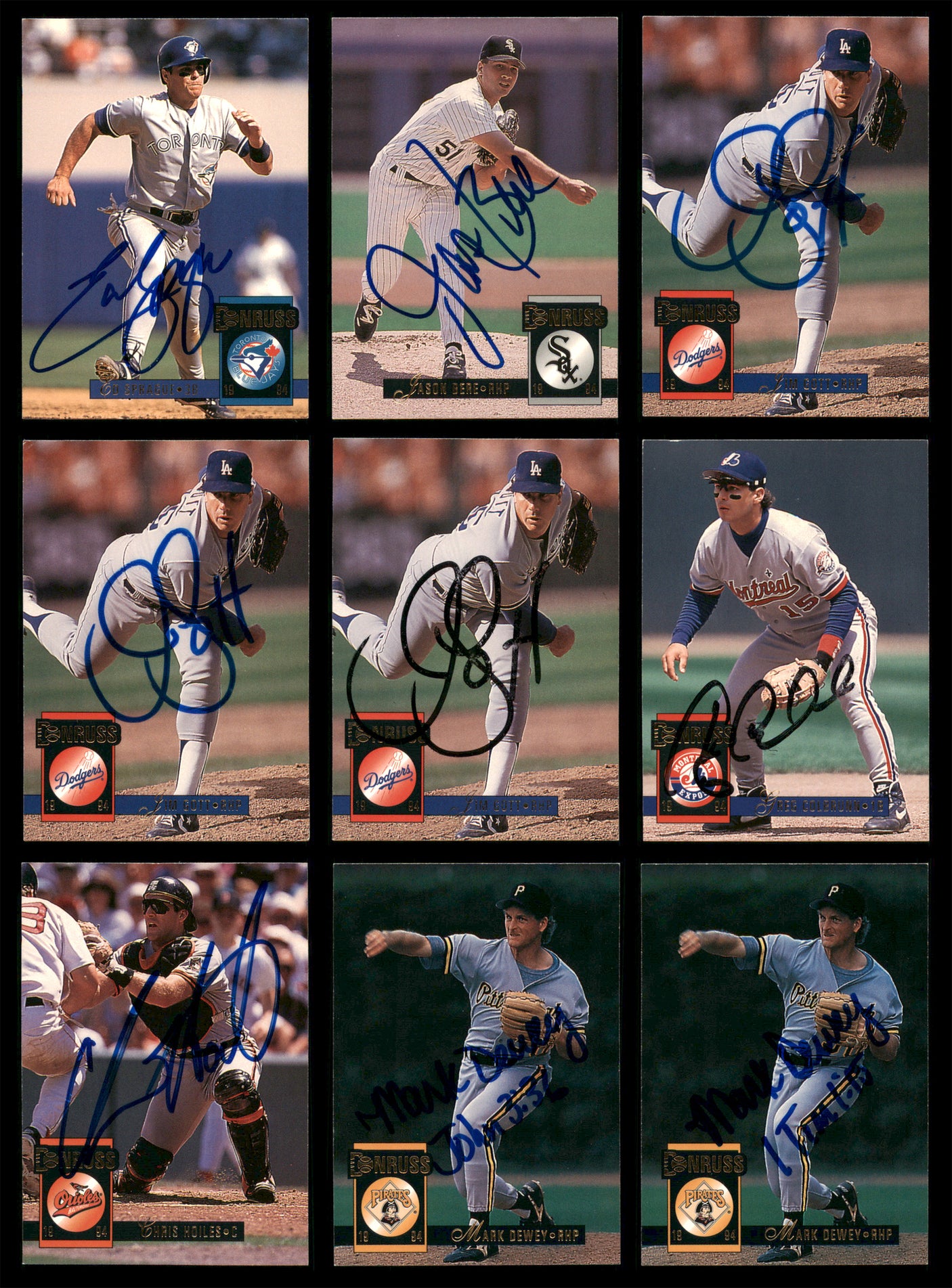 1994 Donruss Baseball Autographed Cards Lot Of 85 SKU #185535