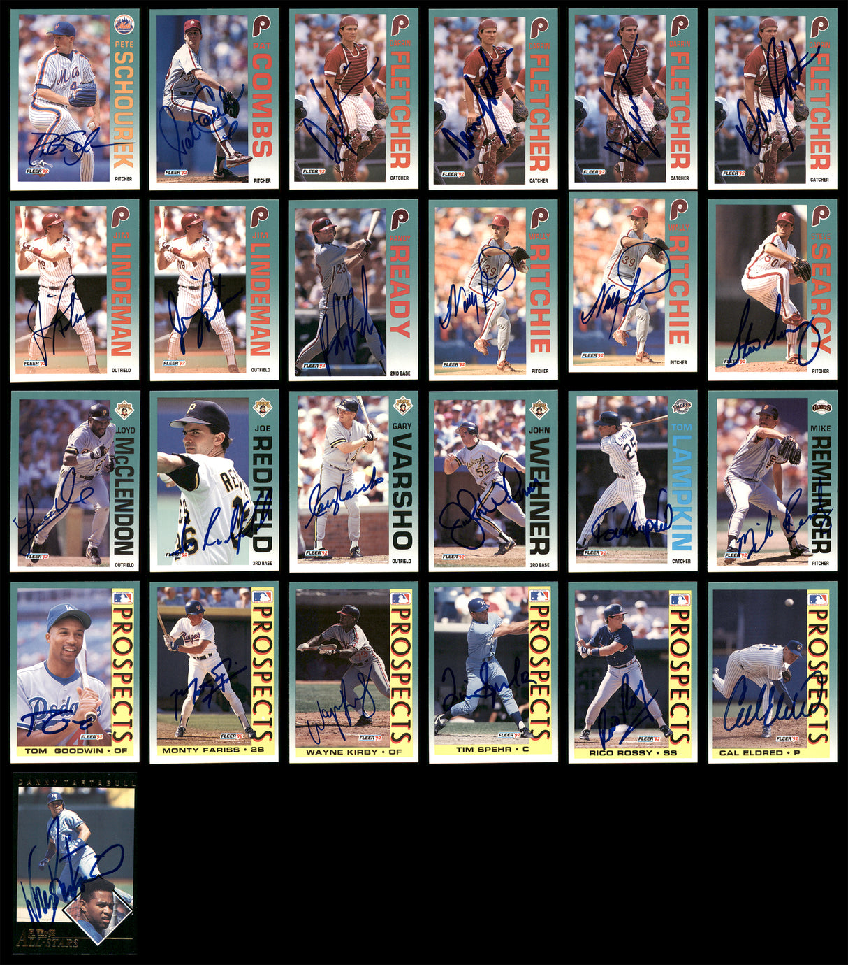 1992 Fleer Baseball Autographed Cards Lot Of 115 SKU #185542