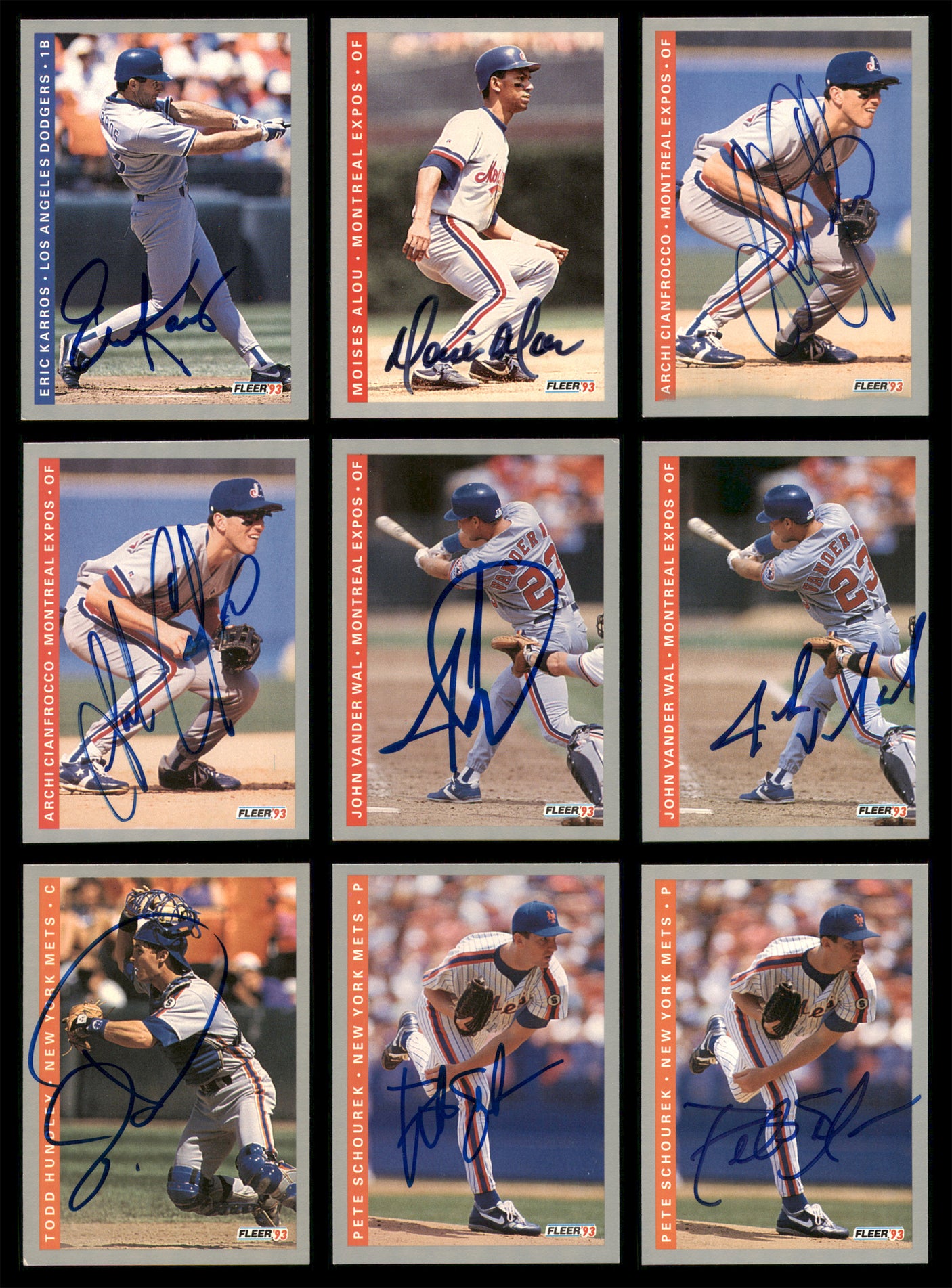 1993 Fleer Baseball Autographed Cards Lot Of 43 SKU #185543