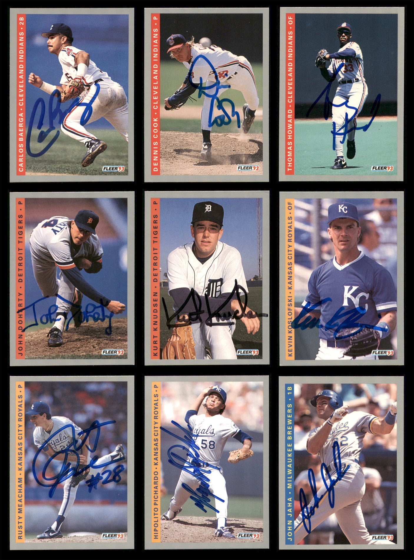 1993 Fleer Baseball Autographed Cards Lot Of 43 SKU #185543