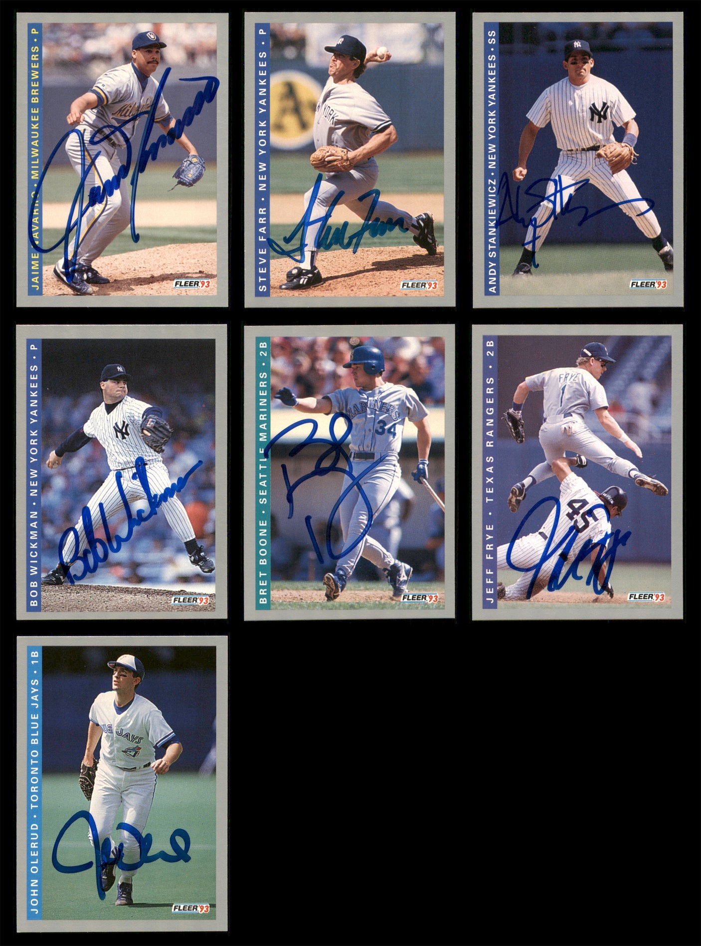 1993 Fleer Baseball Autographed Cards Lot Of 43 SKU #185543