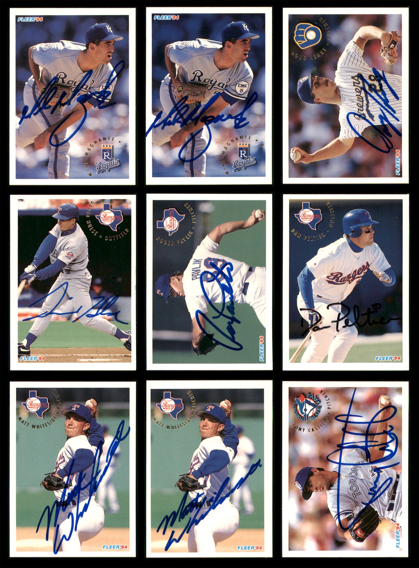 1994 Fleer Baseball Autographed Cards Lot Of 79 SKU #185544