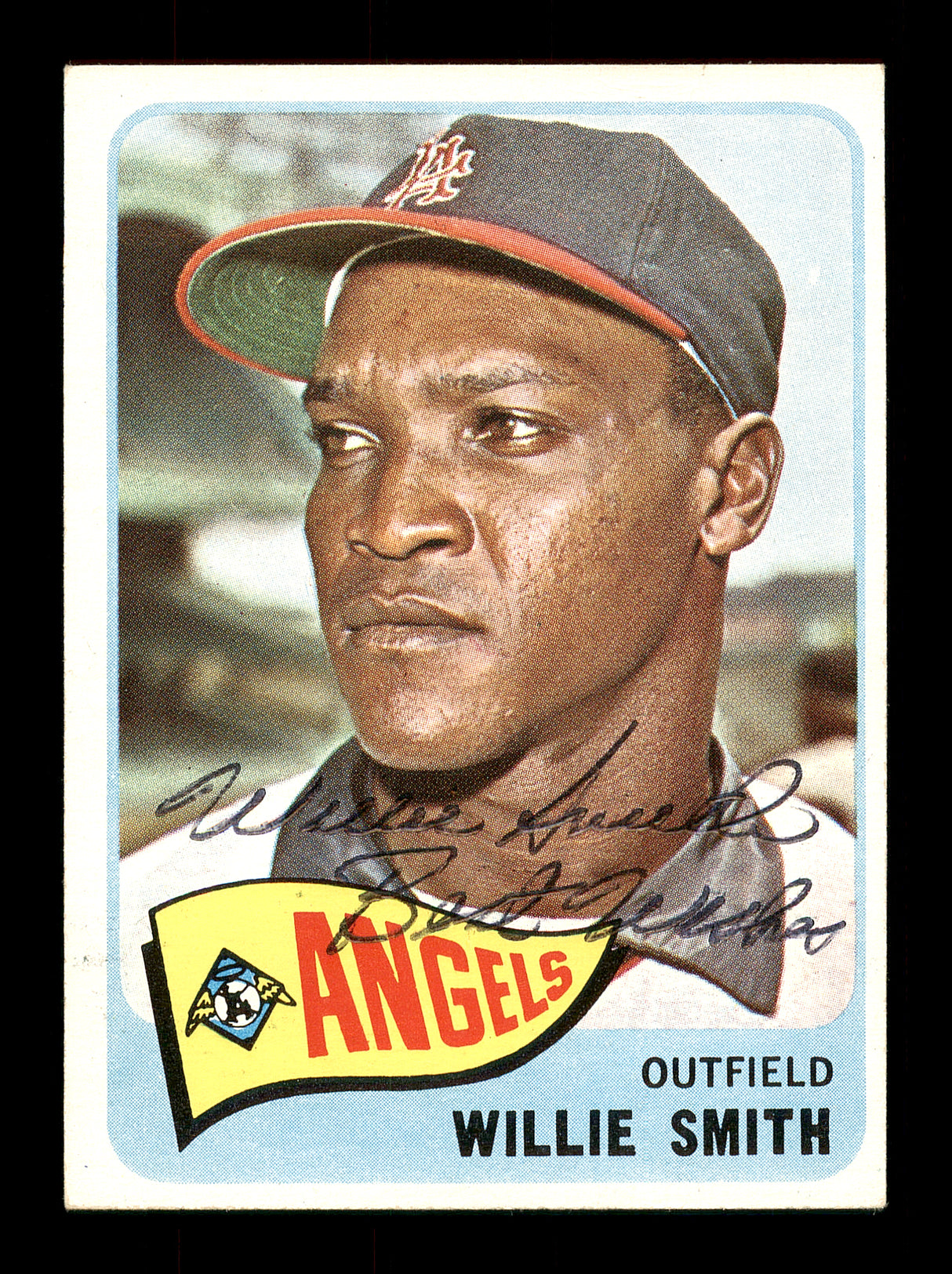 Willie Smith Autographed 1965 Topps Rookie Card #85 Los Angeles Angels "Best Wishes" SKU #170406